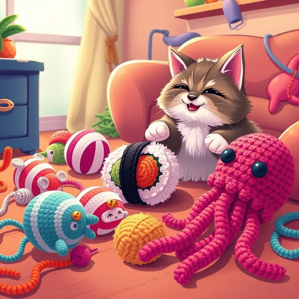 16+ Free & Fun Crochet Cat Toy Patterns: From Mice to Sushi!