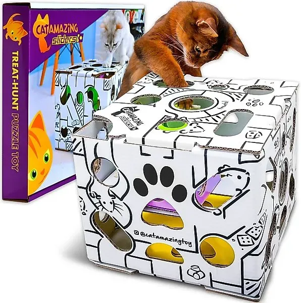 Best Cat Amazing SLIDERS Interactive Treat Maze & Puzzle Cat Toy
