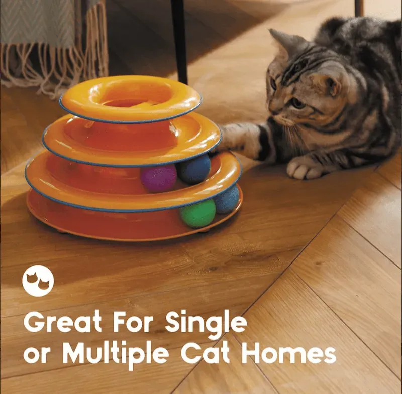 catstages tower of tracks interactive 3-tier cat toy: Amazing Play