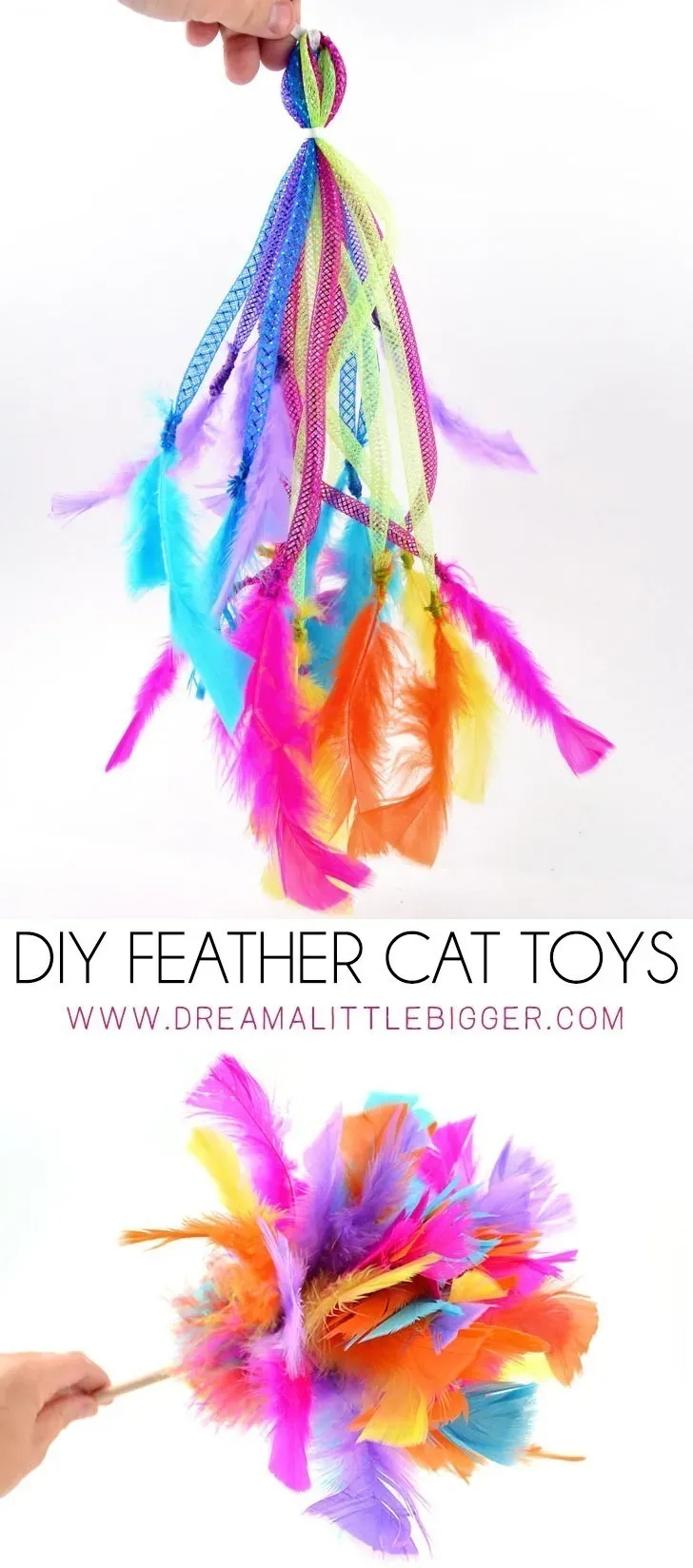 Amazing diy cat feather toy ideas your cat will go crazy for