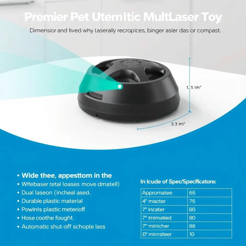 Features and Tech Specs of the Premier Pet Automatic MultiLaser Cat Toy