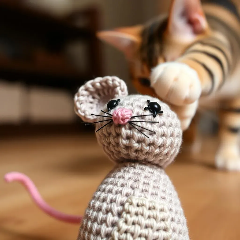 Finishing Touches & Safety Tips for Your Crochet Mouse Cat Toy
