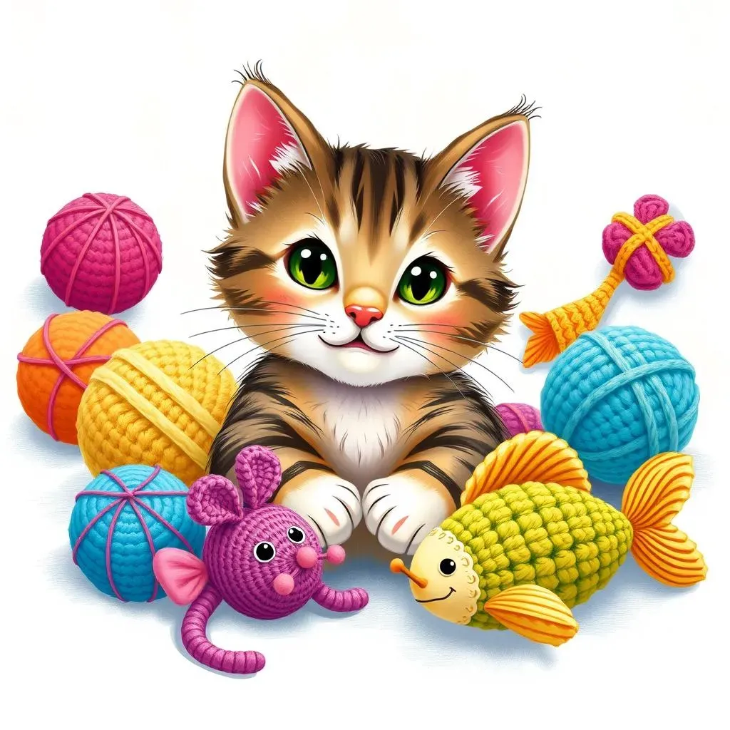 Free Crochet Cat Toy Patterns: Balls, Mice, and More!