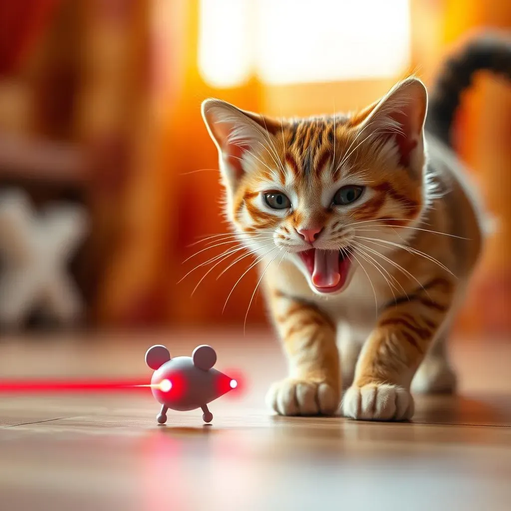 Absolute Fun: Mouse Shaped Laser Cat Toy for Playful Cats