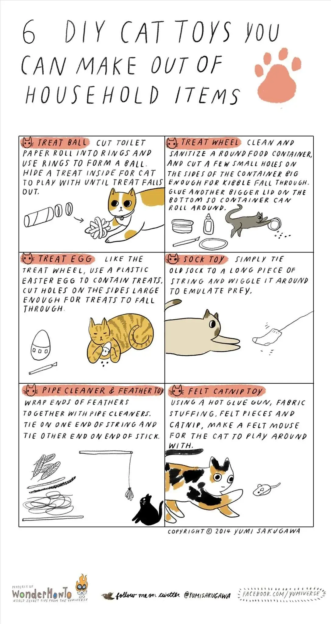 Simple Ways How to Make Cat Toys Out of Household Items: Cardboard Boxes & Paper Bags