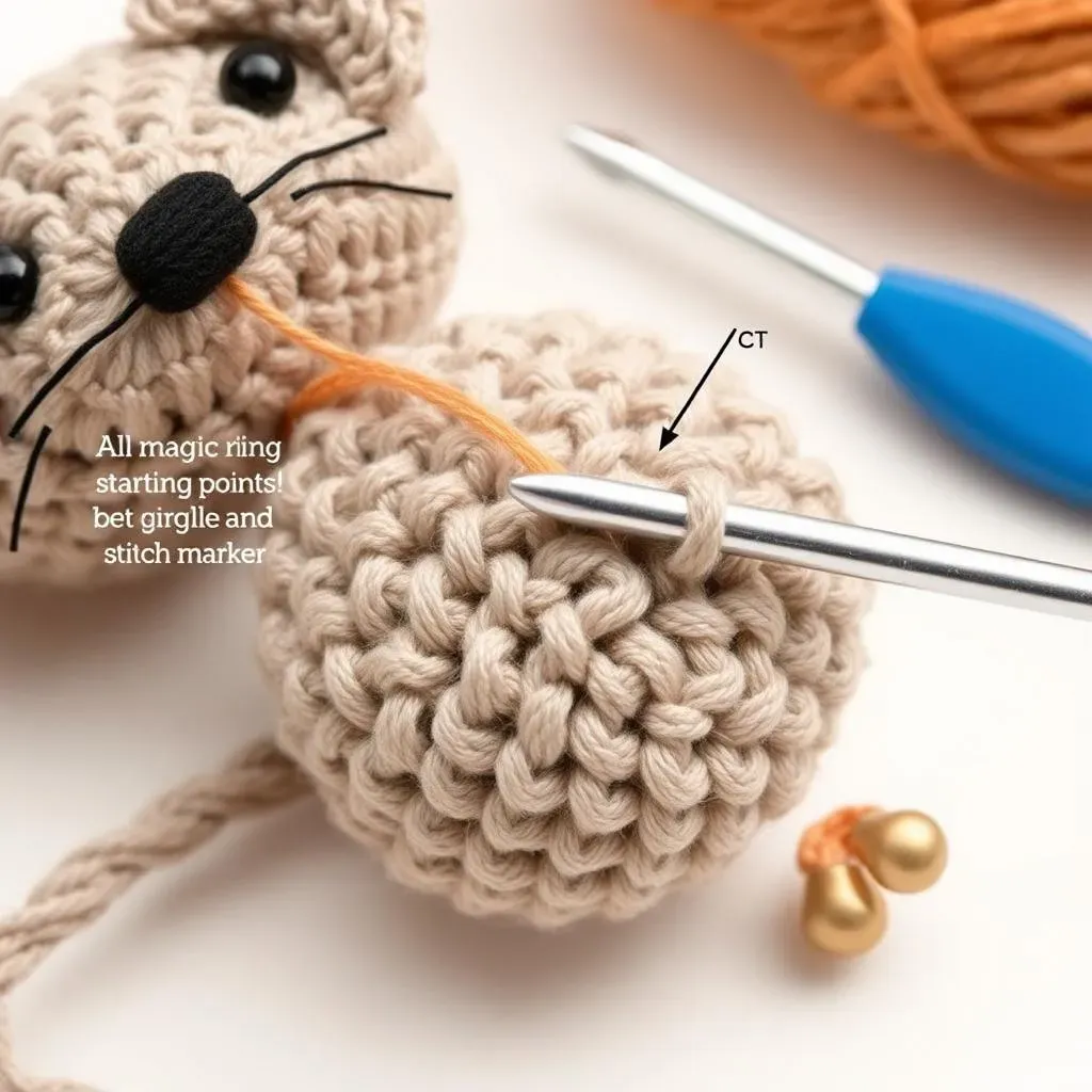 StepbyStep: Crochet Cat Mouse Toy Pattern for Beginners